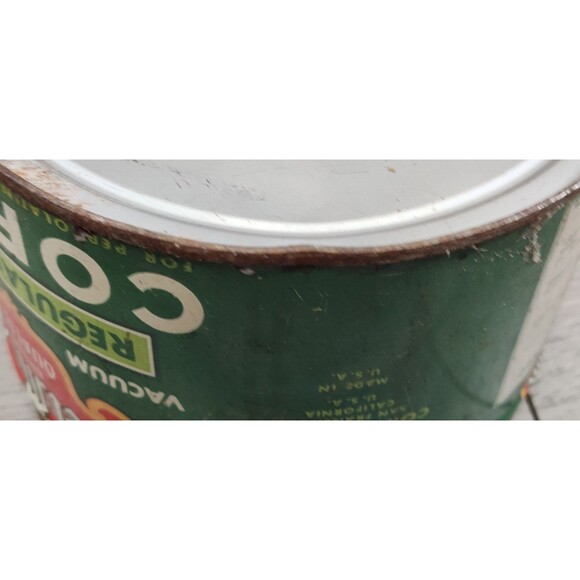 Vintage Del Monte 1 LB Coffee Can Has Patina - Picture 9 of 10
